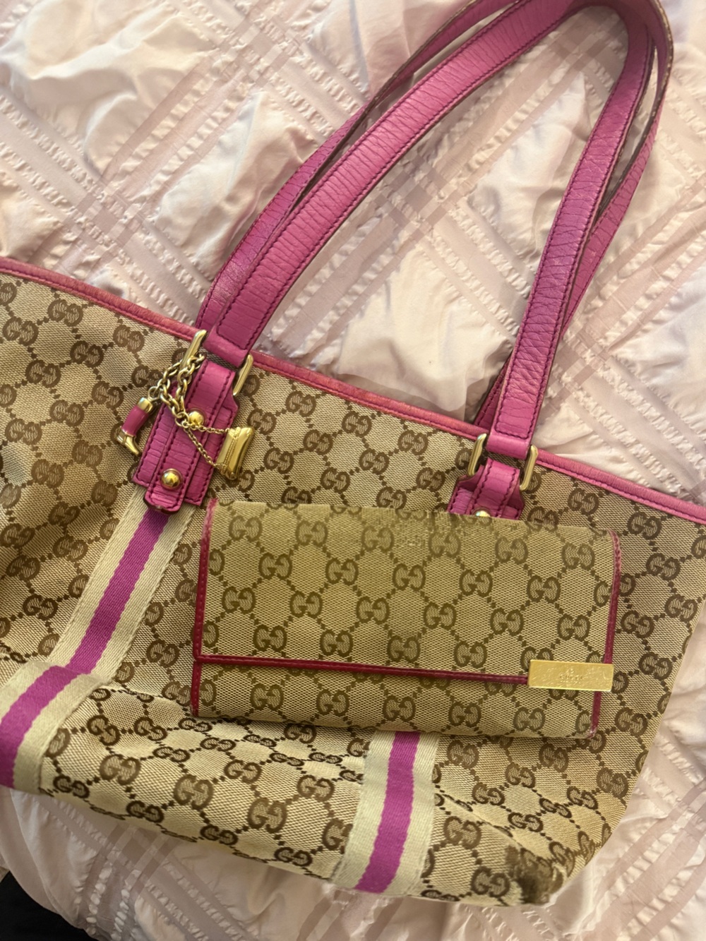 Gucci Jolicoeur Sherry pink Tote & Wallet